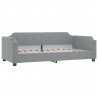 Sofa rozsuwana z materacami, jasnoszara, 90x200 cm, tkanina