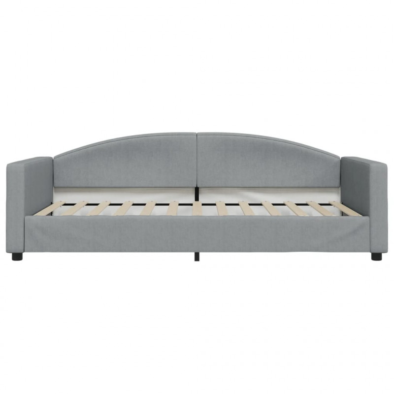 Sofa z materacem do spania, jasnoszara, 100x200 cm, tkanina