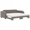 Sofa rozsuwana z materacami, kolor taupe, 80x200 cm, tkanina