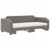 Sofa rozsuwana z materacami, kolor taupe, 80x200 cm, tkanina