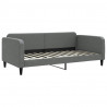Sofa rozsuwana z szufladami, ciemnoszara, 100x200 cm, tkanina