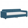 Sofa z materacem do spania, niebieska, 80x200 cm, aksamit