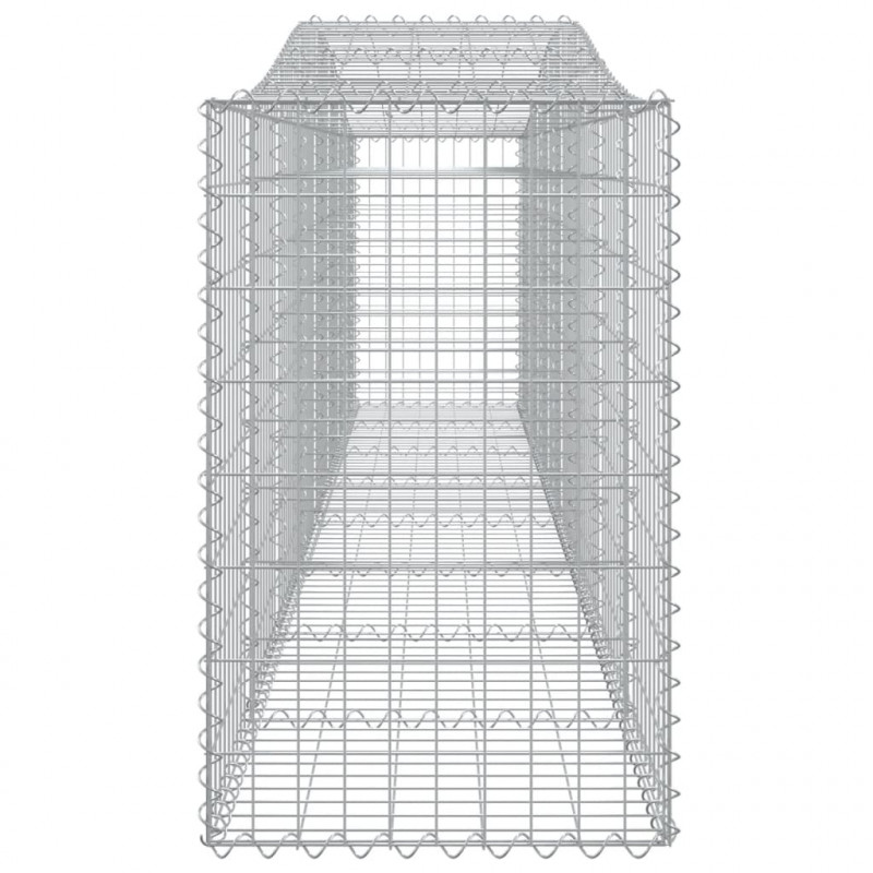 Kosze gabionowe, 2 szt, 400x50x80/100 cm, galwanizowane żelazo