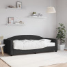 Sofa z materacem, czarna, 90x190 cm, tkanina