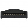 Sofa z materacem, czarna, 90x190 cm, tkanina