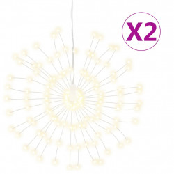 Ozdoby świąteczne, 140 lampek LED, 2 szt., ciepła biel, 17 cm