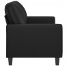 2-osobowa sofa, czarna, 120 cm, sztuczna skóra