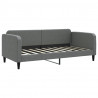 Sofa rozsuwana z szufladami, ciemnoszara, 90x190 cm, tkanina