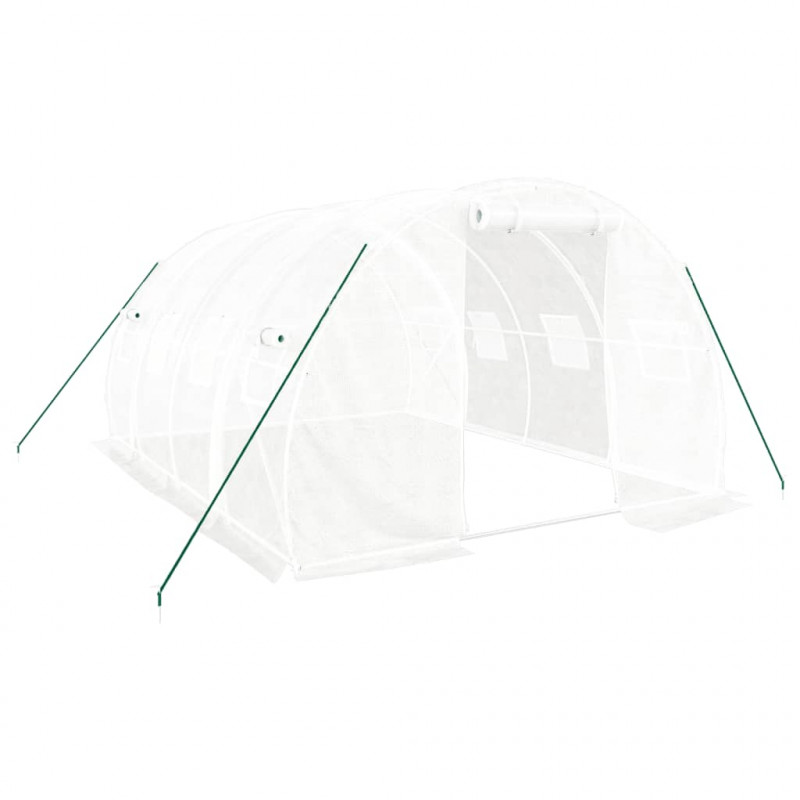Szklarnia ze stalową ramą, biała, 12 m² 4x3x2 m