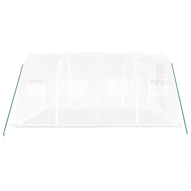 Szklarnia ze stalową ramą, biała, 12 m² 4x3x2 m