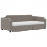 Sofa rozsuwana z szufladami, taupe, 80x200 cm, tkanina