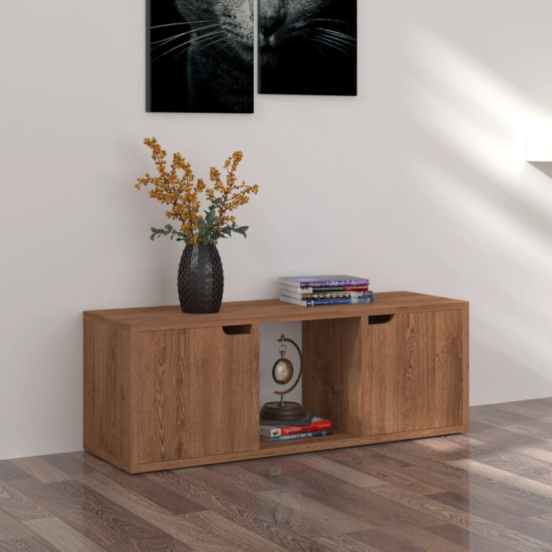 Szafka pod TV, brązowy dąb, 88,5x27,5x30,5 cm