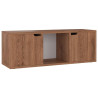 Szafka pod TV, brązowy dąb, 88,5x27,5x30,5 cm