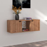 Szafka pod TV, brązowy dąb, 88,5x27,5x30,5 cm