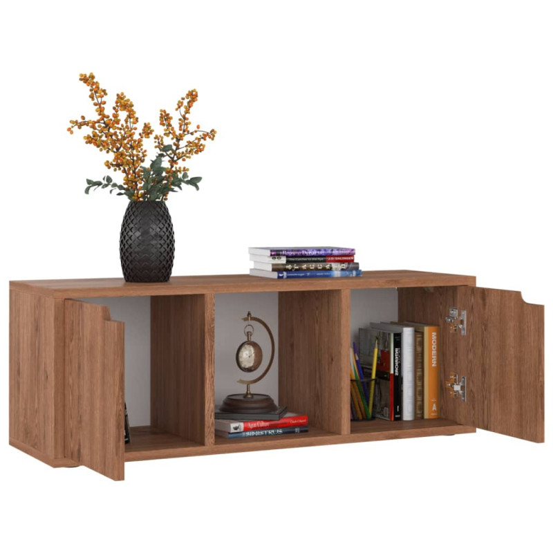 Szafka pod TV, brązowy dąb, 88,5x27,5x30,5 cm