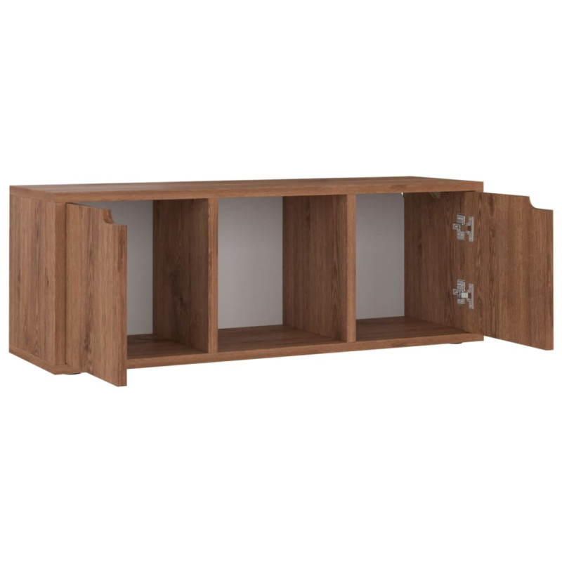 Szafka pod TV, brązowy dąb, 88,5x27,5x30,5 cm