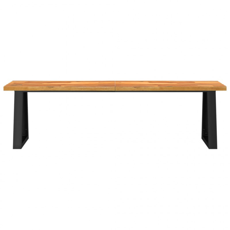 Ławka z naturalną krawędzią, 160 cm, lite drewno akacjowe