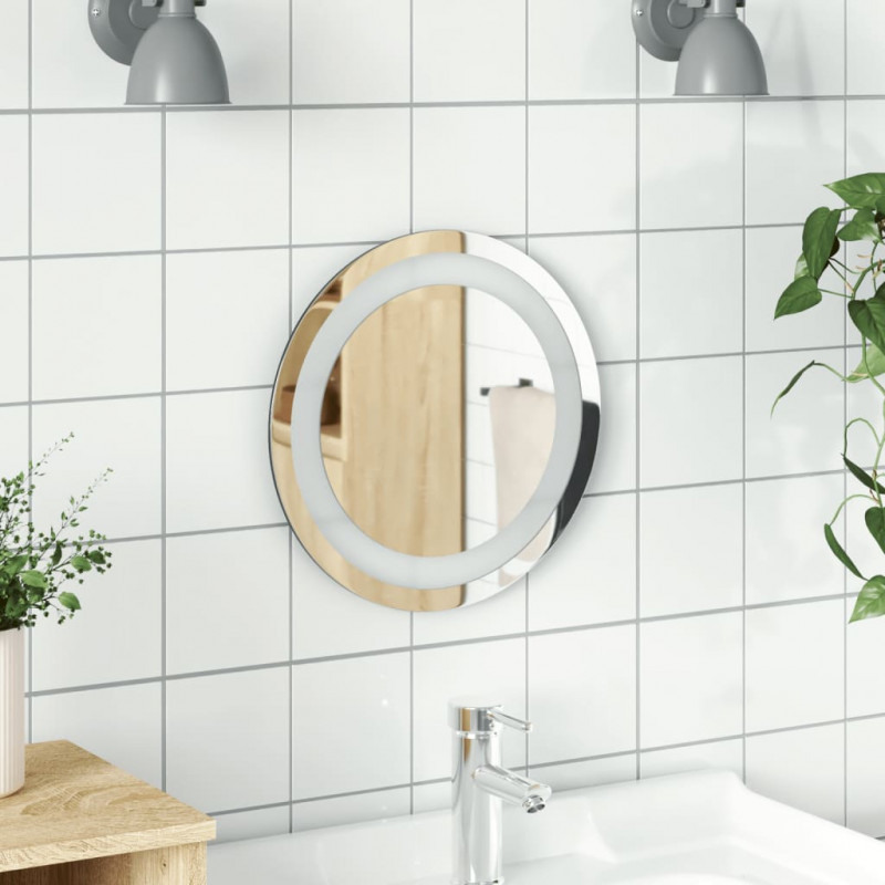 Lustro łazienkowe z LED, okrągłe, 30 cm