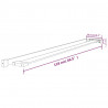Półka ścienna do prysznica typu walk-in, czarna, 118 cm