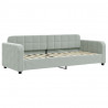 Sofa rozsuwana z materacami, jasnoszara, 80x200 cm, aksamit