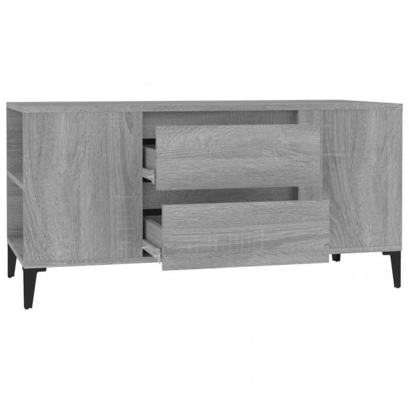 Szafka pod TV, szary dąb sonoma, 102x44,5x50 cm