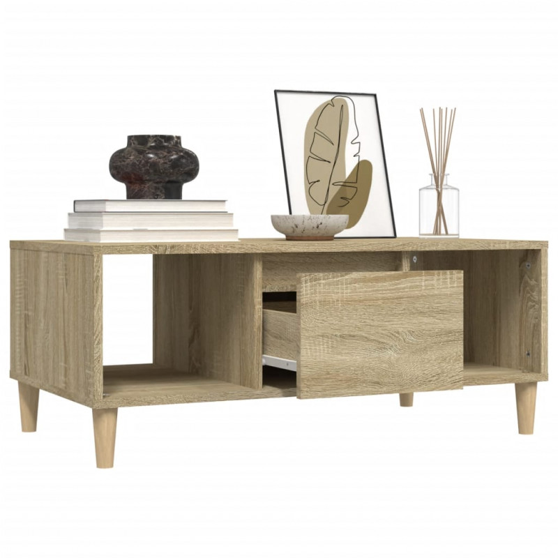 Stolik kawowy, dąb sonoma 90x50x36,5 cm materiał drewnopochodny