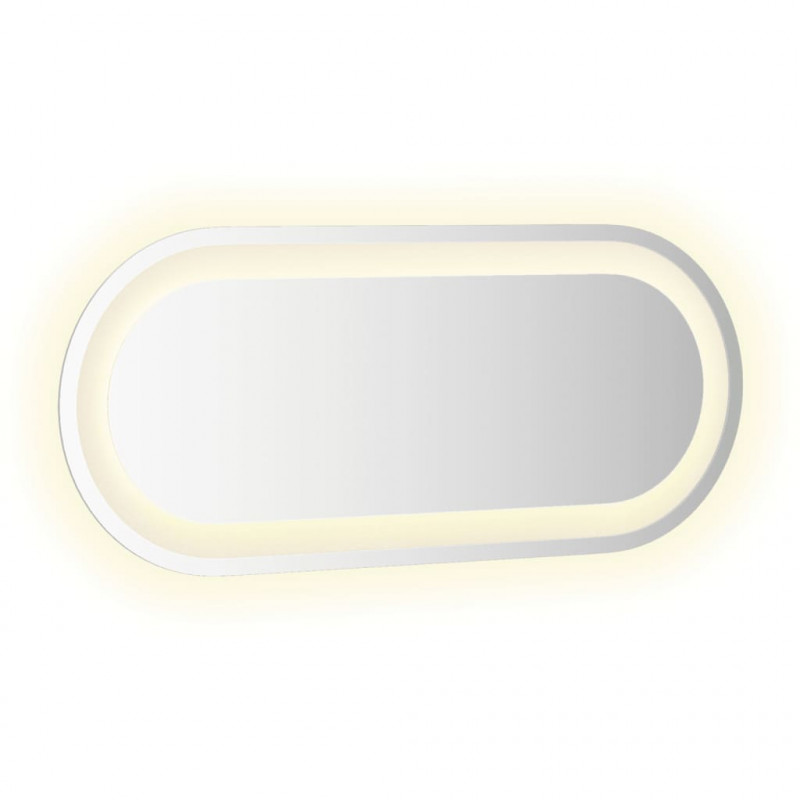 Lustro łazienkowe z LED, 60x25 cm, owalne