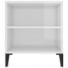 Szafka pod TV, wysoki połysk, biała, 102x44,5x50 cm