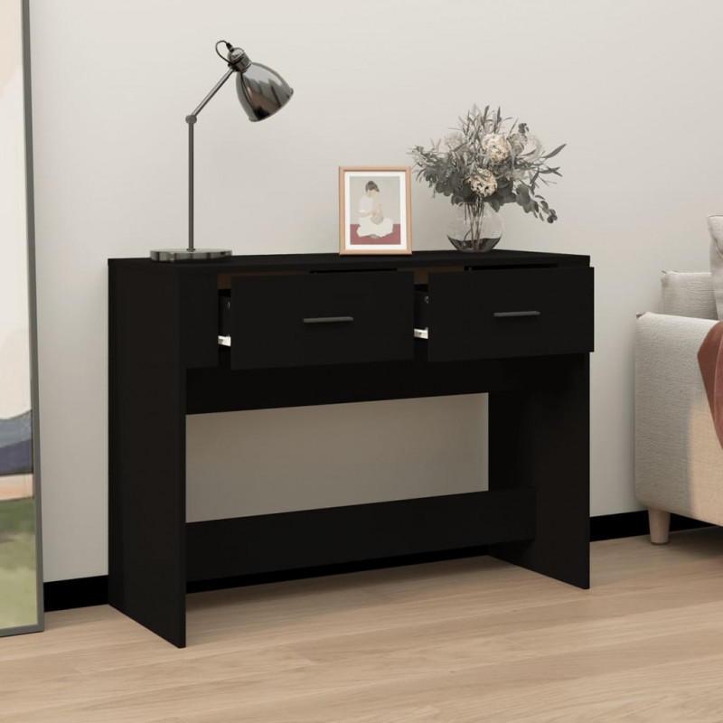 Stolik konsolowy, czarny, 100x39x75 cm, materiał drewnopochodny