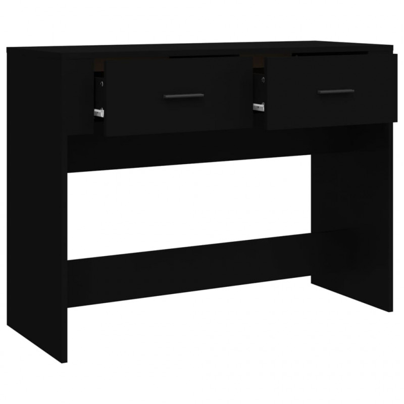 Stolik konsolowy, czarny, 100x39x75 cm, materiał drewnopochodny
