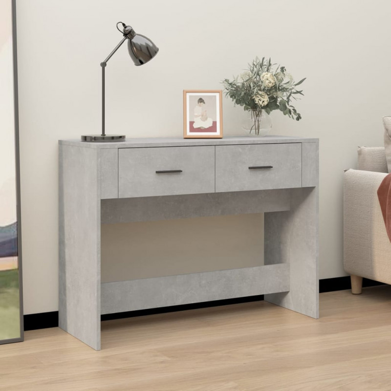 Stolik konsolowy, szarość betonu, 100x39x75 cm