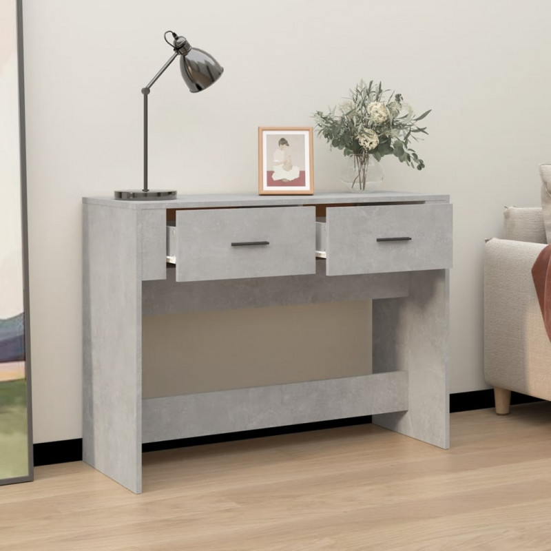 Stolik konsolowy, szarość betonu, 100x39x75 cm