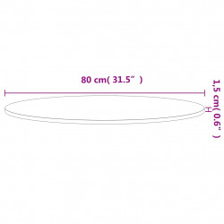 Blat do stołu, Ø80x1,5 cm, okrągły, lite drewno bukowe