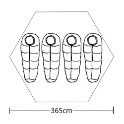 Namiot 4-osobowy, wielokolorowy