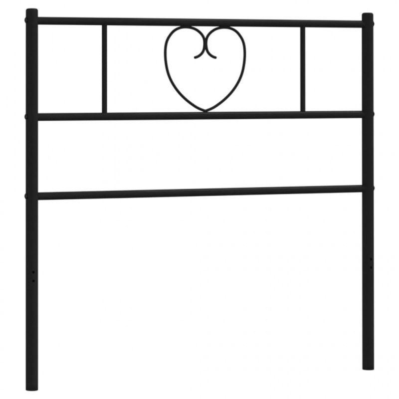 Metalowe wezgłowie, czarne, 75 cm