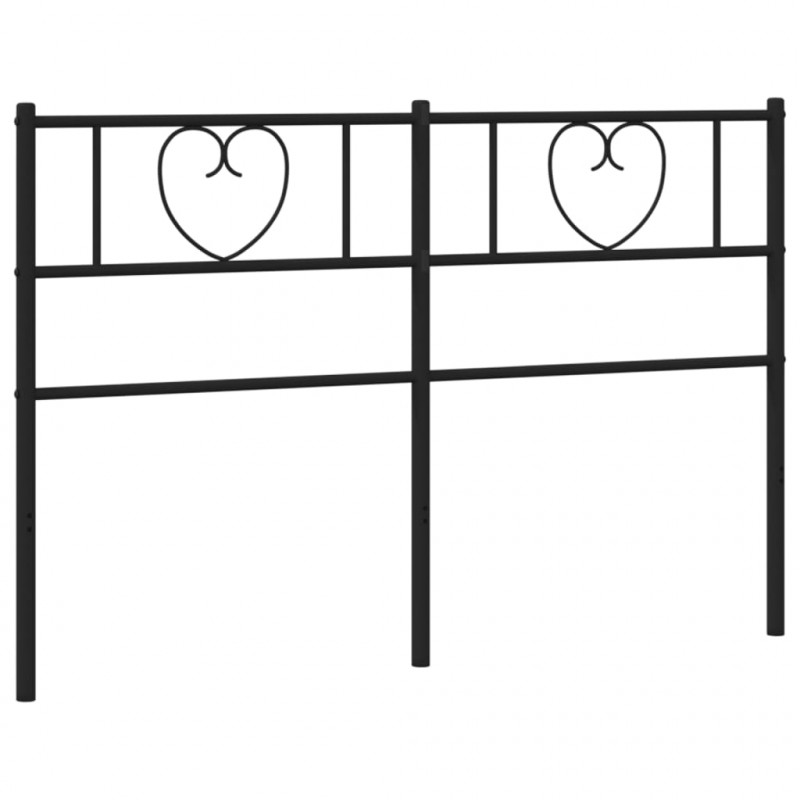 Metalowe wezgłowie, czarne, 120 cm