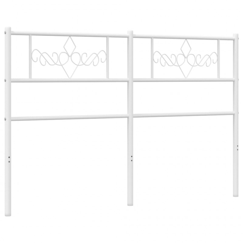 Metalowe wezgłowie, białe, 150 cm