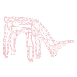 Świąteczna dekoracja w kształcie renifera, ciepła biel