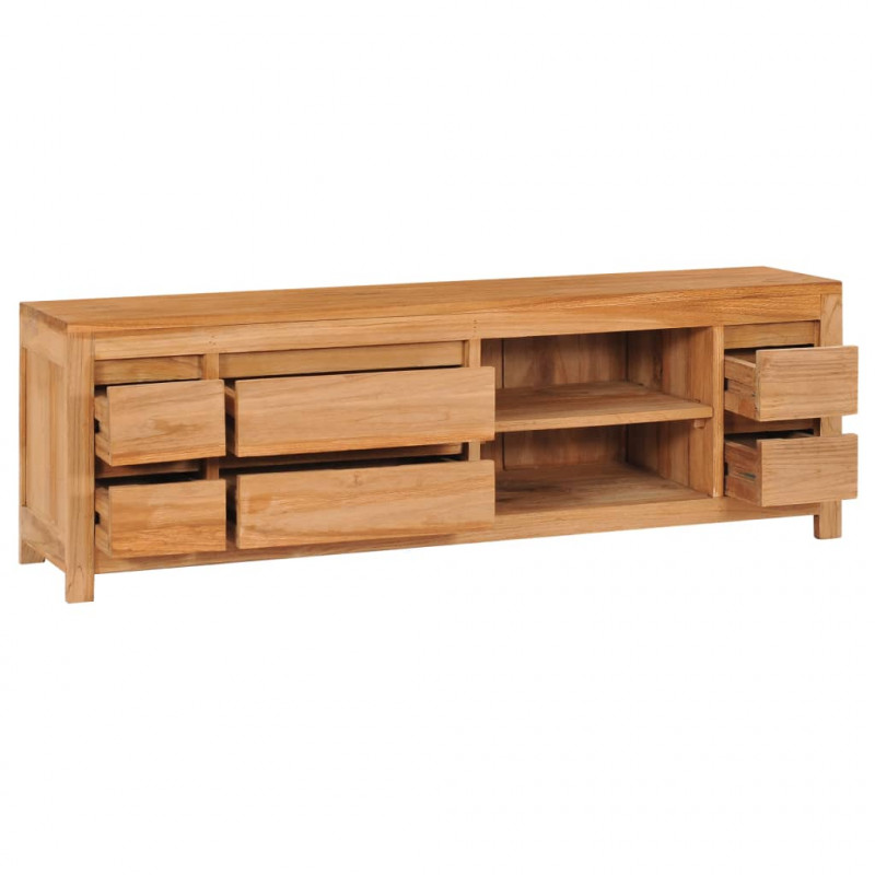 Szafka pod telewizor, 120x30x40 cm, lite drewno tekowe