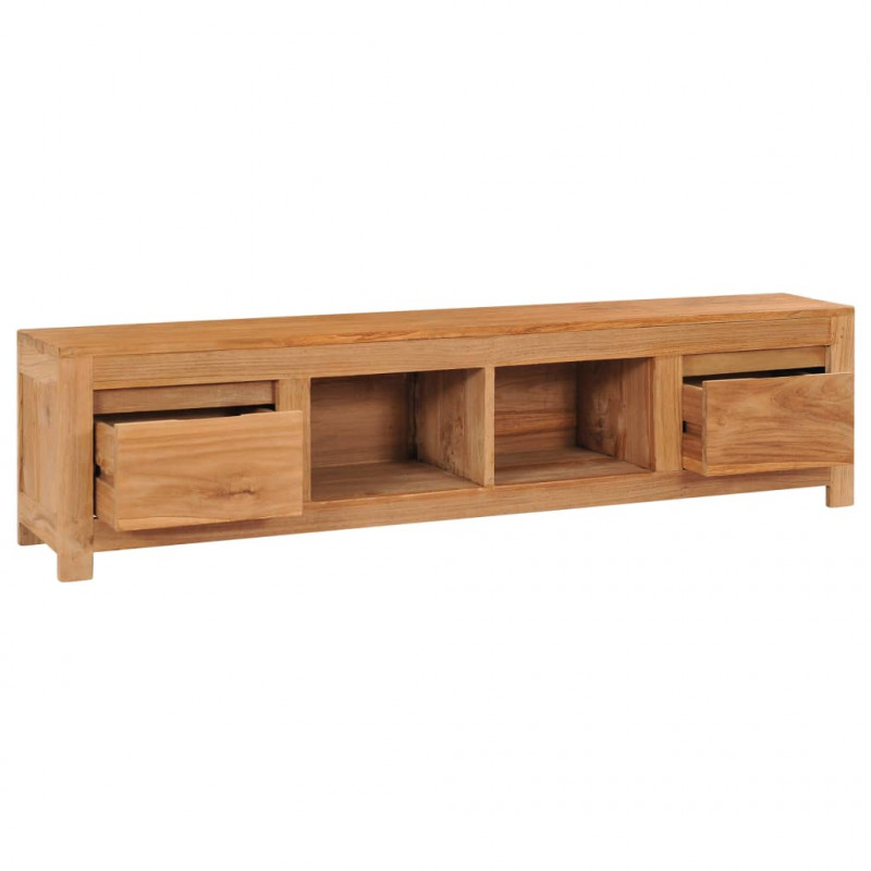 Szafka pod telewizor, 135x30x35 cm, lite drewno tekowe