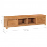 Szafka pod telewizor, 135x30x35 cm, lite drewno tekowe