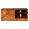 Szafka pod telewizor, lite drewno sheesham, 90 x 30 x 40 cm