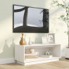Szafka pod telewizor, biała, 90x35x35 cm, lite drewno sosnowe