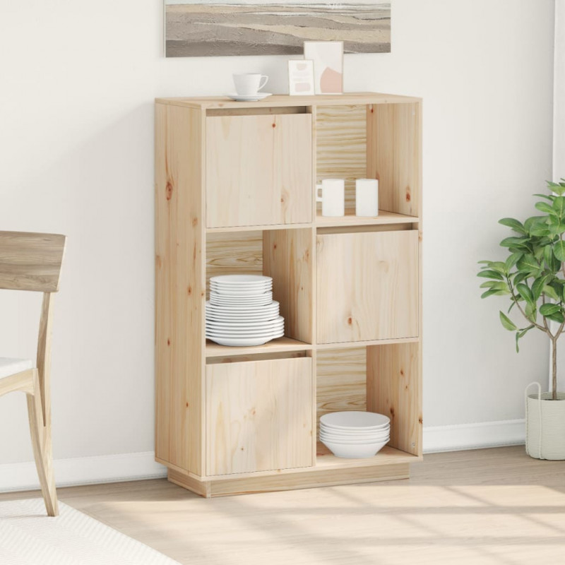 Szafka, 74x35x117 cm, lite drewno sosnowe