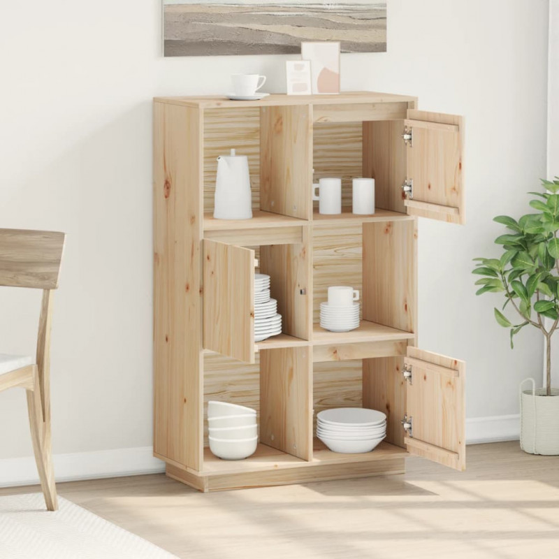 Szafka, 74x35x117 cm, lite drewno sosnowe