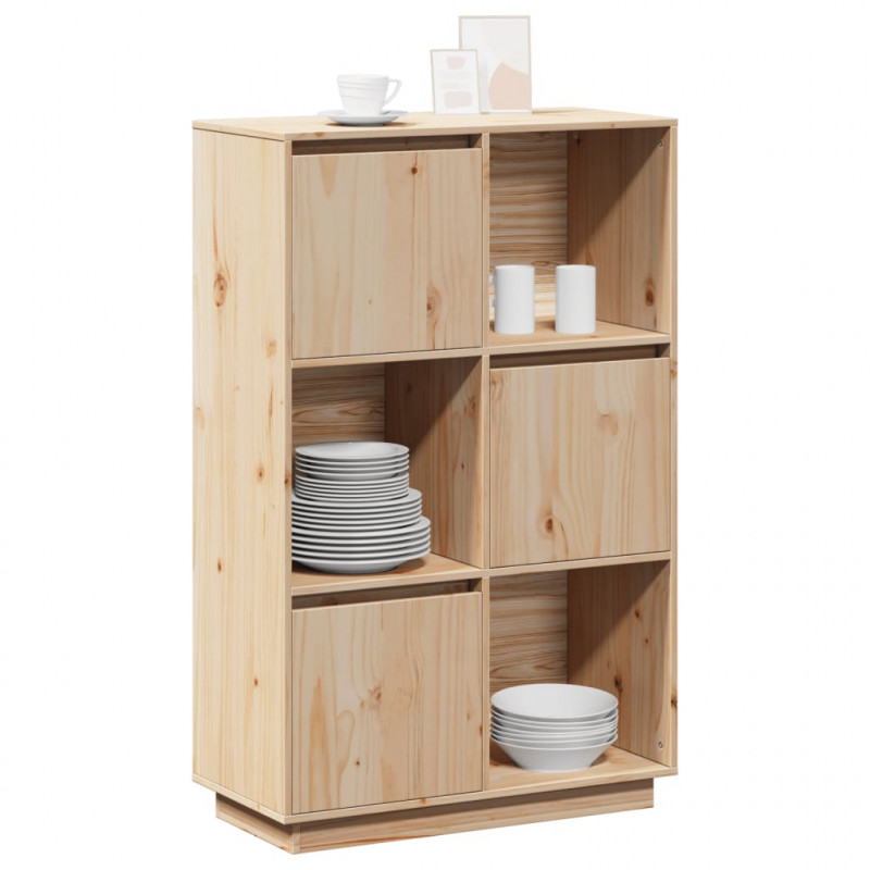 Szafka, 74x35x117 cm, lite drewno sosnowe