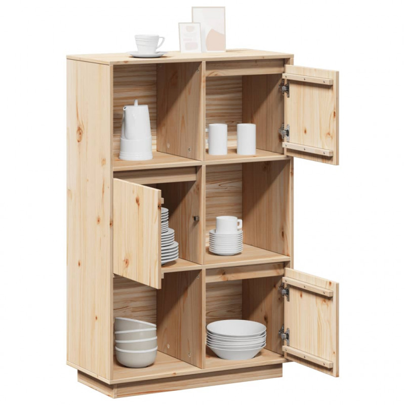 Szafka, 74x35x117 cm, lite drewno sosnowe