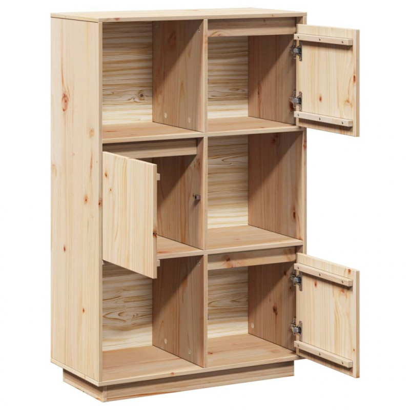 Szafka, 74x35x117 cm, lite drewno sosnowe