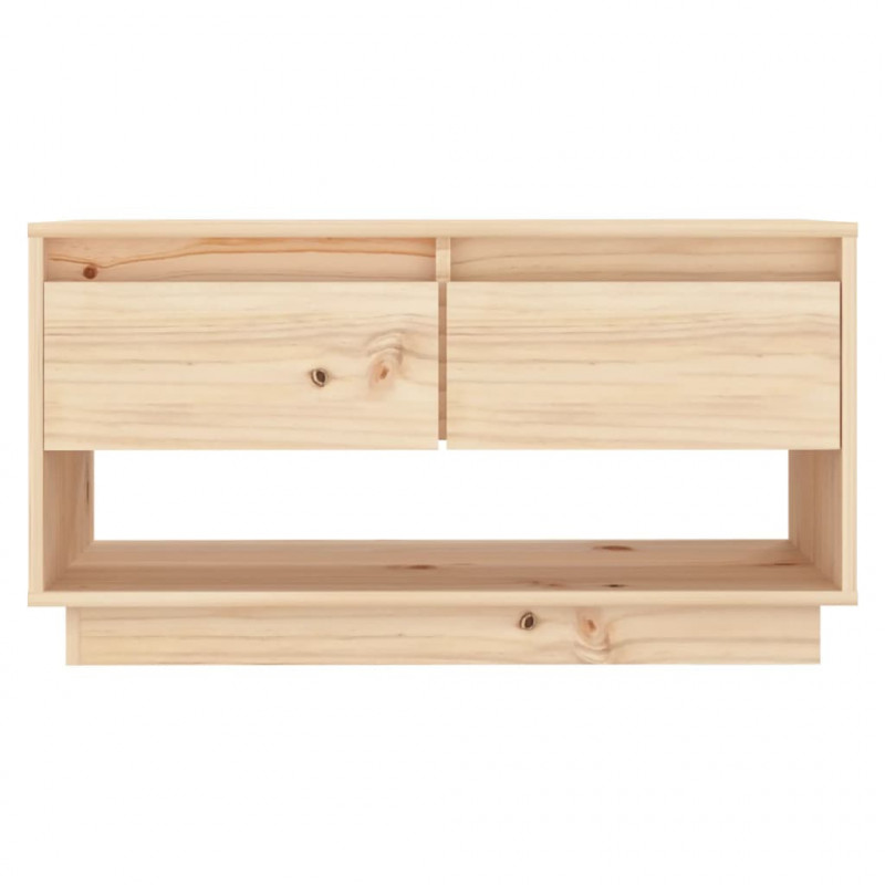 Szafka pod telewizor, 74x34x40 cm, lite drewno sosnowe