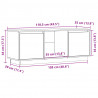Szafka pod telewizor, 110,5x35x44 cm, lite drewno sosnowe